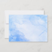 Watercolor Santorini Zielhochzeit RSVP Karte (Rückseite)