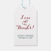 Watercolor schick Pfingsten Winter Bouquet Vielen Geschenkanhänger (Rückseite)