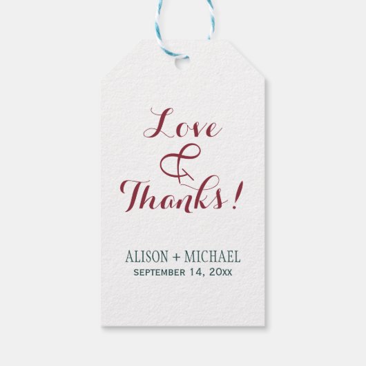 Watercolor schick Pfingsten Winter Bouquet Vielen Geschenkanhänger (Rückseite)