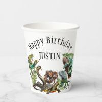 Watercolor Schlange Birthday Reptile