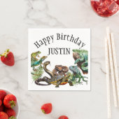 Watercolor Schlange Birthday Reptile Serviette (Beispiel)