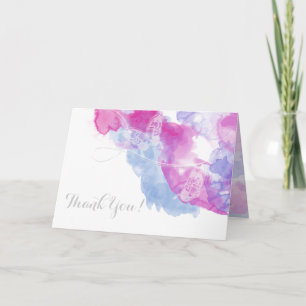 Watercolor Schmetterling Himbeer Bliss Danke
