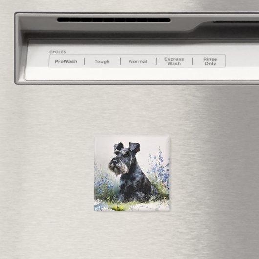 Watercolor Schnauzer Magnet (In Situ (Geschirrspüler))