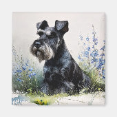 Watercolor Schnauzer Magnet (Vorne)