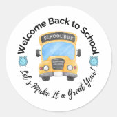 Watercolor School Bus Sticker (Vorderseite)