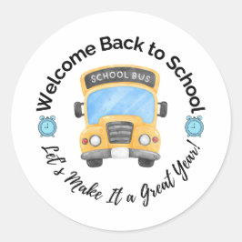 Watercolor School Bus Sticker