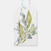 Watercolor Schwangere Babydusche Danke Geschenkanhänger (Rückseite)