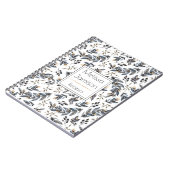 Watercolor-Schwarzes verlässt Beeren Notizblock (Linke Seite)