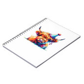 Watercolor Scottish Highland Cow Birthday Essentia Notizblock (Linke Seite)