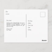 Watercolor Scottish Highland Cow Postcard Postkarte (Rückseite)