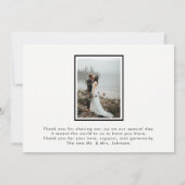 Watercolor Script 2 Foto Wedding Danke Karte (Rückseite)