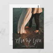 Watercolor Script danke Portrait Postkarten (Vorne/Hinten)