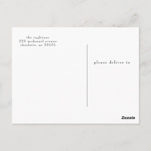 Watercolor Script danke Portrait Postkarten (Rückseite)