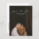 Watercolor Script Save the Date Postkarten (Vorne/Hinten)