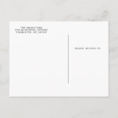 Watercolor Script Save the Date Postkarten (Rückseite)