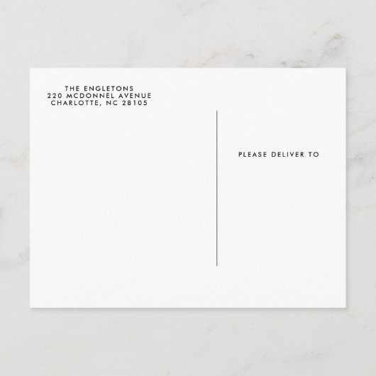 Watercolor Script Save the Date Postkarten (Rückseite)