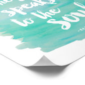 Watercolor Sea Quote | Art Print Poster (Ecke)