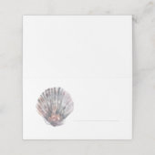 Watercolor Sea Shell Place Card  Platzkarte (Außenseite Aufgefaltet)