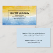 Watercolor Sea & Sun Landschaft Essbare Öle Visitenkarte (Vorne/Hinten)