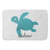 Watercolor Sea Turtle Badematte (Vorderseite)