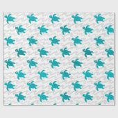 Watercolor Sea Turtle Geschenkpapier (Flach)