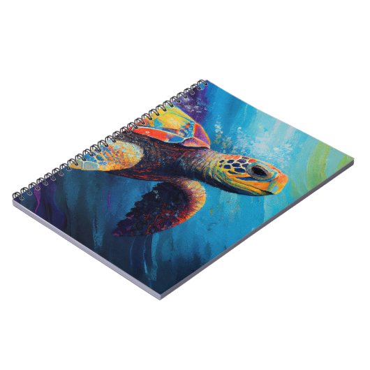 Watercolor Sea Turtle Notebook Notizblock (Linke Seite)