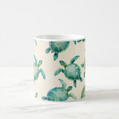 Watercolor Sea Turtle Pattern Kaffeetasse (Mittel)