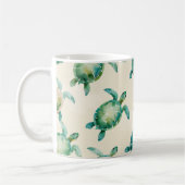 Watercolor Sea Turtle Pattern Kaffeetasse (Links)