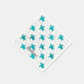 Watercolor Sea Turtle Serviette (Ecke)