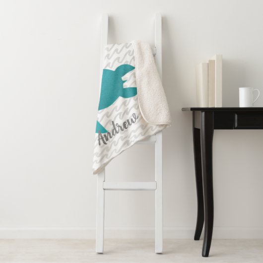 Watercolor Sea Turtle Sherpadecke (Beispiel)