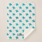 Watercolor Sea Turtle Sherpadecke (Vorderseite)