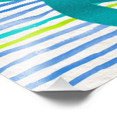 Watercolor Sea Turtle Shibori Fotodruck (Ecke)