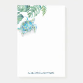 Watercolor Sea Turtle Tropical Post-it Klebezettel (Vorderseite)