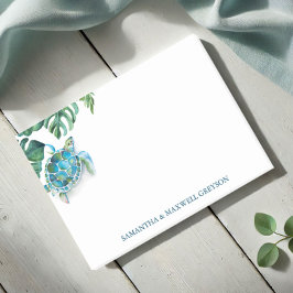 Watercolor Sea Turtle Tropical  Post-it Klebezettel