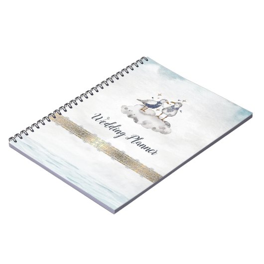 Watercolor Seagulls Beach Notizblock (Linke Seite)