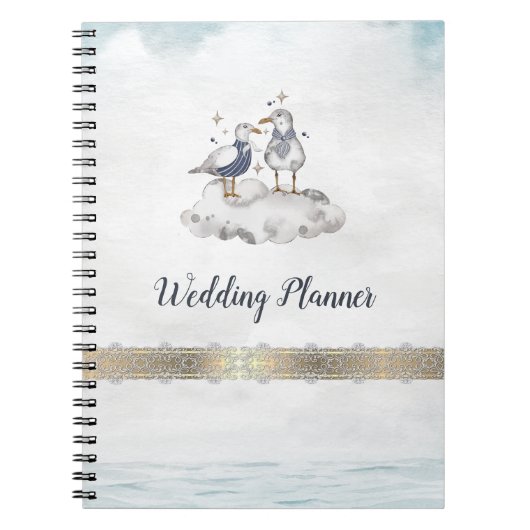 Watercolor Seagulls Beach Notizblock (Vorderseite)