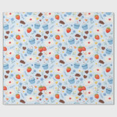 Watercolor Seamless Baking and Sweets Pattern Geschenkpapier (Flach)