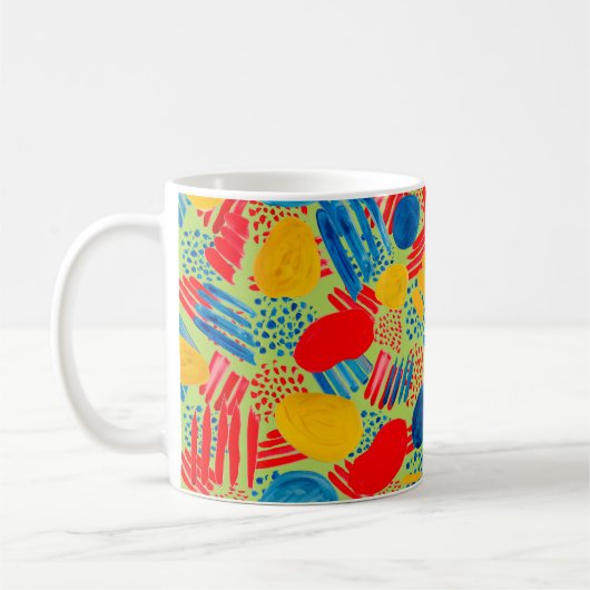 Watercolor seamless pattern kaffeetasse (Links)