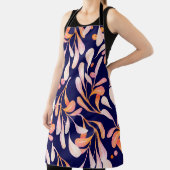 Watercolor seamless pattern. Rustic botanical dark Schürze (InSitu)