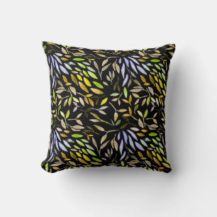 Watercolor seamless pattern with colorful leaves.  kissen