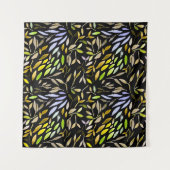 Watercolor seamless pattern with colorful leaves.  wandteppich (Vorderseite (Horizontal))