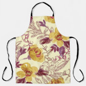 Watercolor Seamless Pattern with Contoured Element Schürze (Vorderseite)