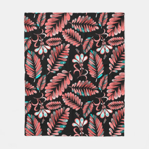 Watercolor seamless pattern with flower background fleecedecke