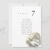 Watercolor Seashell Beach 5x7" Wedding Seat Chart (Vorderseite)