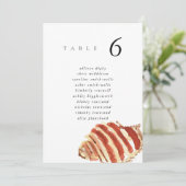Watercolor Seashell Beach 5x7" Wedding Seat Chart (Stehend Vorderseite)