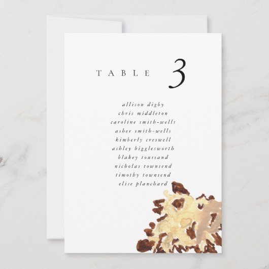 Watercolor Seashell Beach 5x7" Wedding Seat Chart (Vorderseite)