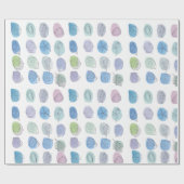 Watercolor Seashell Wrapping Paper Geschenkpapier (Flach)