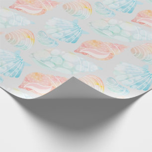 Watercolor Seashell Wrapping Paper Geschenkpapier