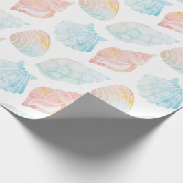 Watercolor Seashell Wrapping Paper Geschenkpapier