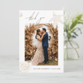 Watercolor Seashells Beach Destination Wedding Dankeskarte (Stehend Vorderseite)